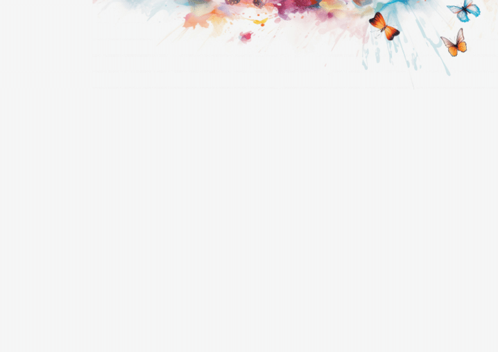 generative ai illustration of a white background with butterflies in watercolor style