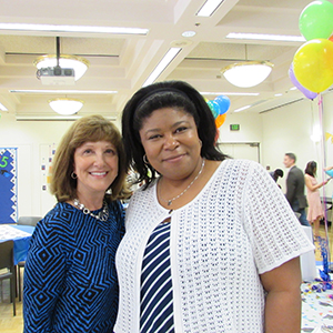 Kathleen Santora with De Anza College Dean of EOP&S and Student Development, Michele LeBlue-Burns