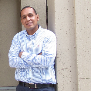 Jesus Ruelas outside his office at De Anza College